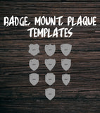 Clear Acrylic Badge | Plaque | Award | Mount Templates | GROUP A