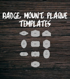 Clear Acrylic Badge | Plaque | Award | Mount Templates | GROUP B