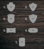 Clear Acrylic Badge | Plaque | Award | Mount Templates | GROUP C