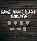 Clear Acrylic Badge | Plaque | Award | Mount Templates | GROUP C