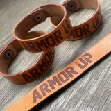 Unshakable Armor Up Leather Bracelet
