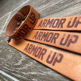Unshakable Armor Up Leather Bracelet