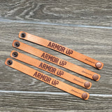 Unshakable Armor Up Leather Bracelet